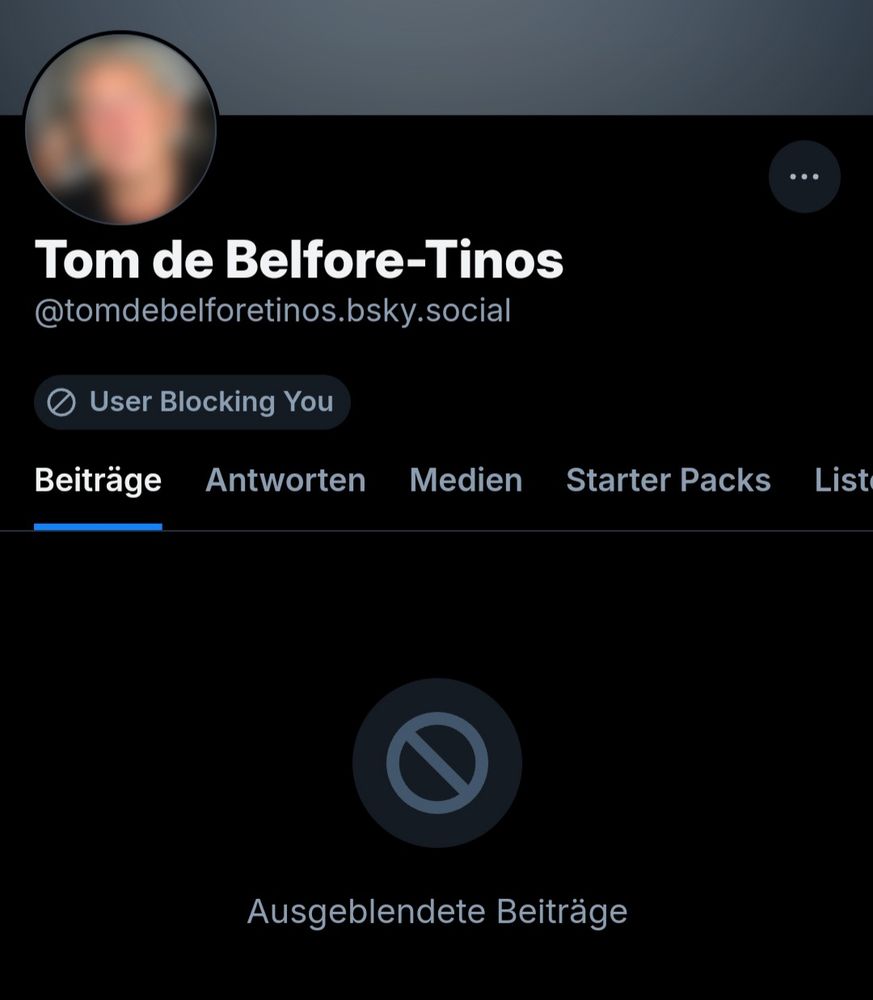 Screenshot.

Tom de Belfore-Tinos hat mich blockiert.