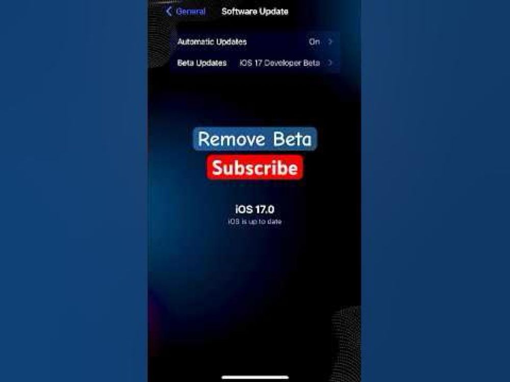 How to Remove iOS 17 Beta from iPhone