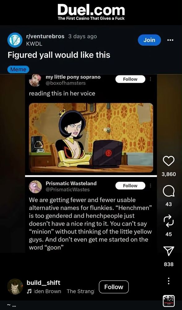 Screencap of a repost of a screencap as described in the post