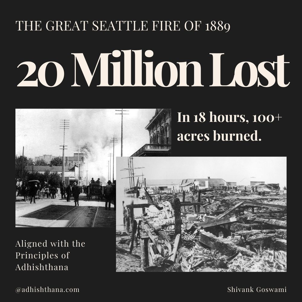 The Great Seattle Fire of 1889, aligned with the principle of Adhishthana 