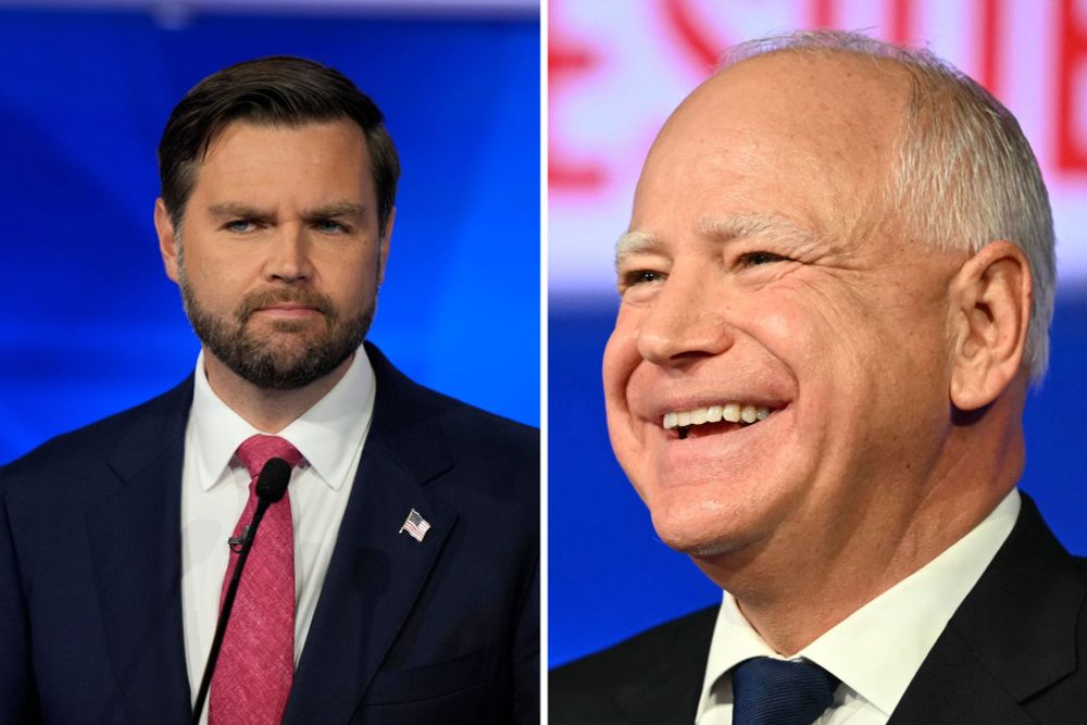 Tim Walz gets bigger polling boost than JD Vance after VP debate