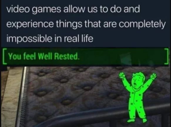 video games allow us to do and experience things that are completely impossible in real life 