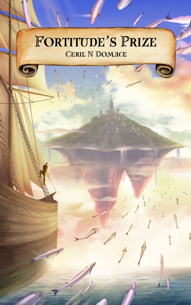 Fortitude’s Prize by Ceril N Domace

A sailing ship flies toward a floating island. A young man hangs off the rigging looking toward the island. Fish surround them.

Made by Atlas Theseus Schmidt