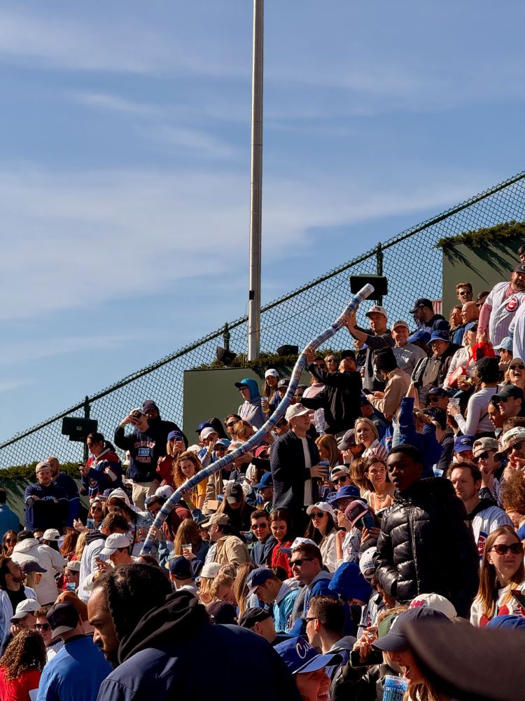 Some serious cup stacking going on at Wrigley Field