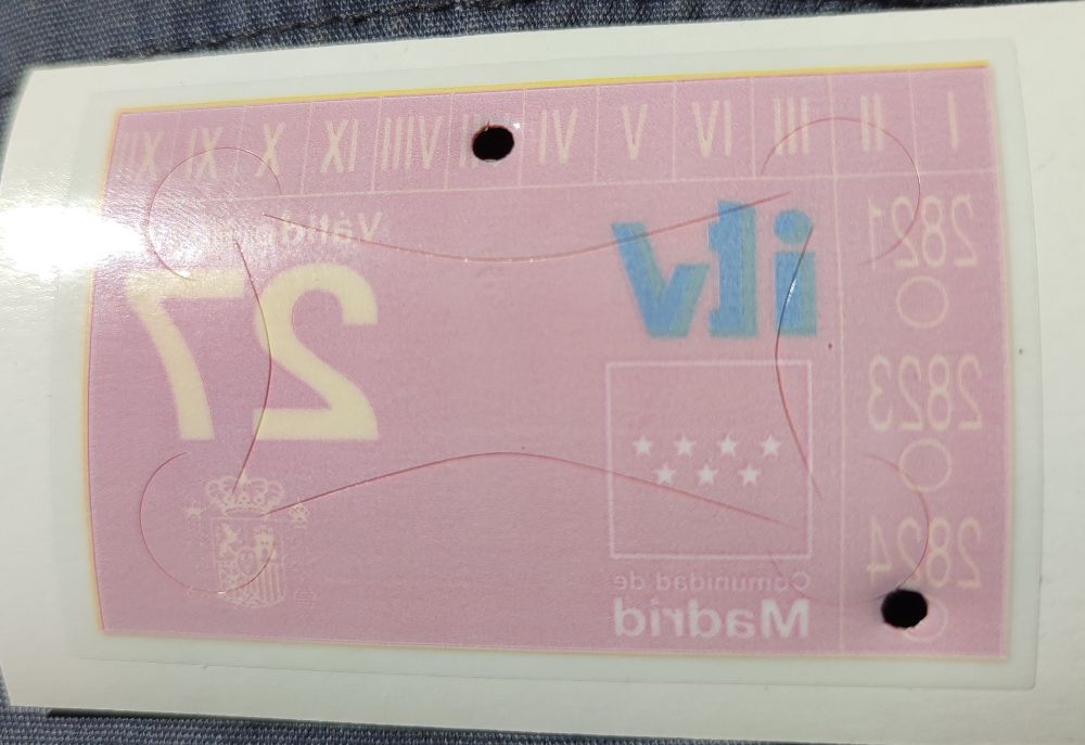 Pegatina de ITV hasta 2027