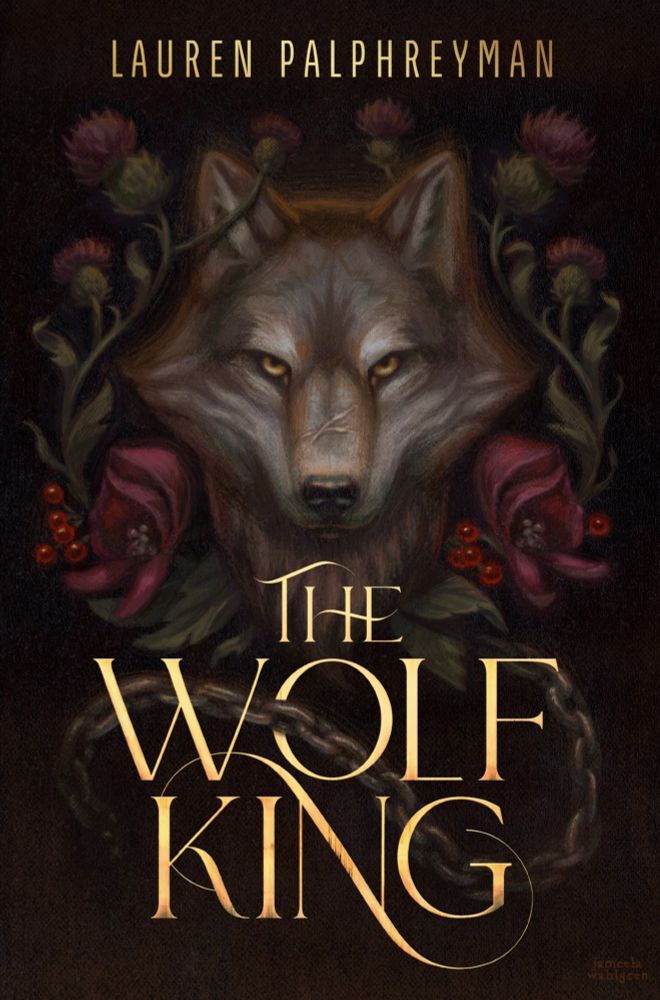 Illustrated cover for the dark YA romance The Wolf King with the title