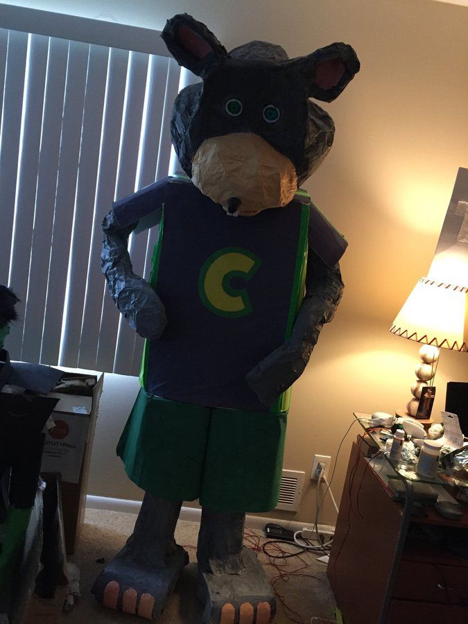 home made chuck e cheese mascot from etsy