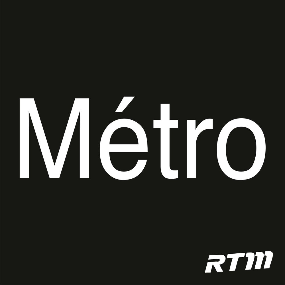 Métro lettres blanches sur fond noir