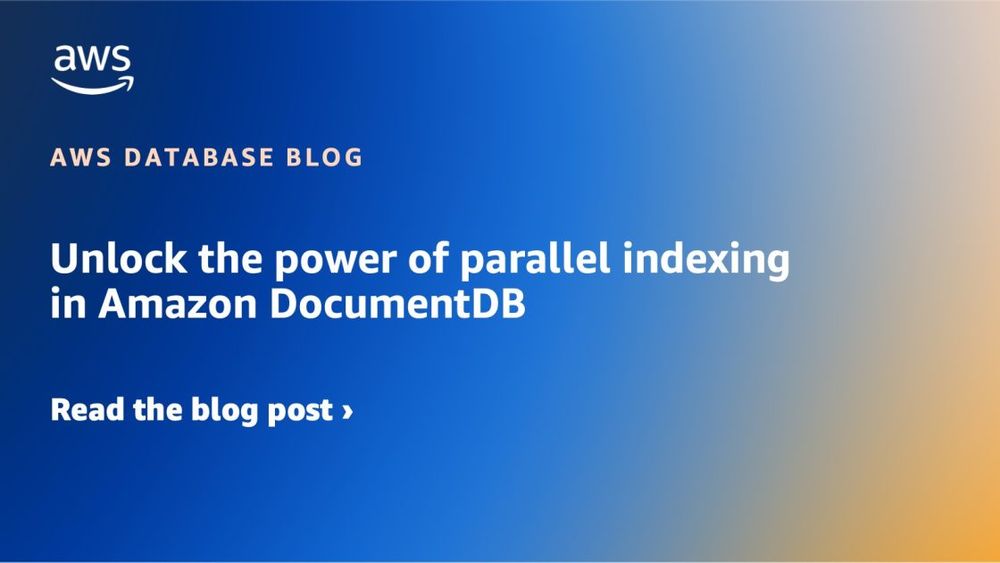 Unlock the power of parallel indexing in Amazon DocumentDB | Amazon Web Services