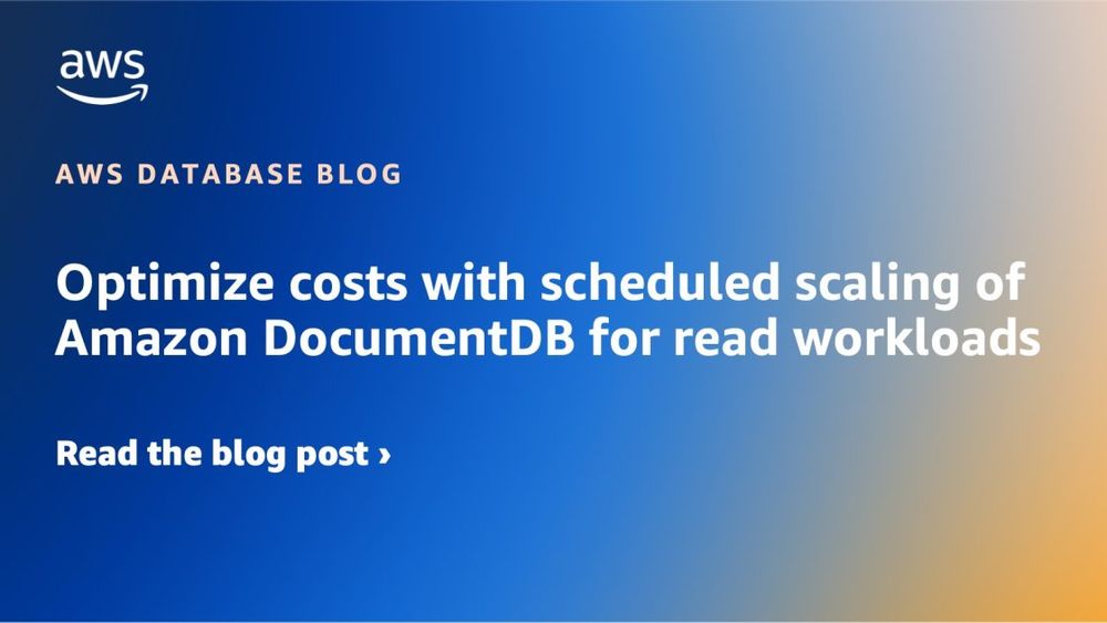 Optimize costs with scheduled scaling of Amazon DocumentDB for read workloads | Amazon Web Services