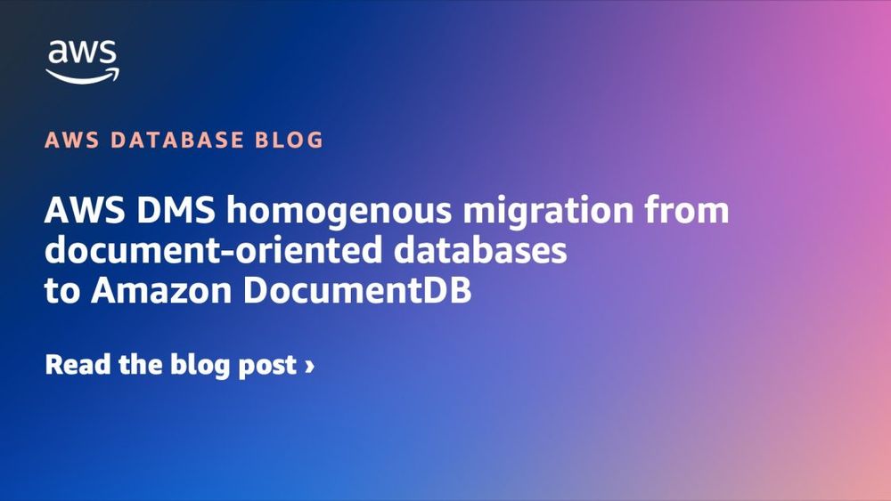 AWS DMS homogenous migration from document-oriented databases to Amazon DocumentDB | Amazon Web Services