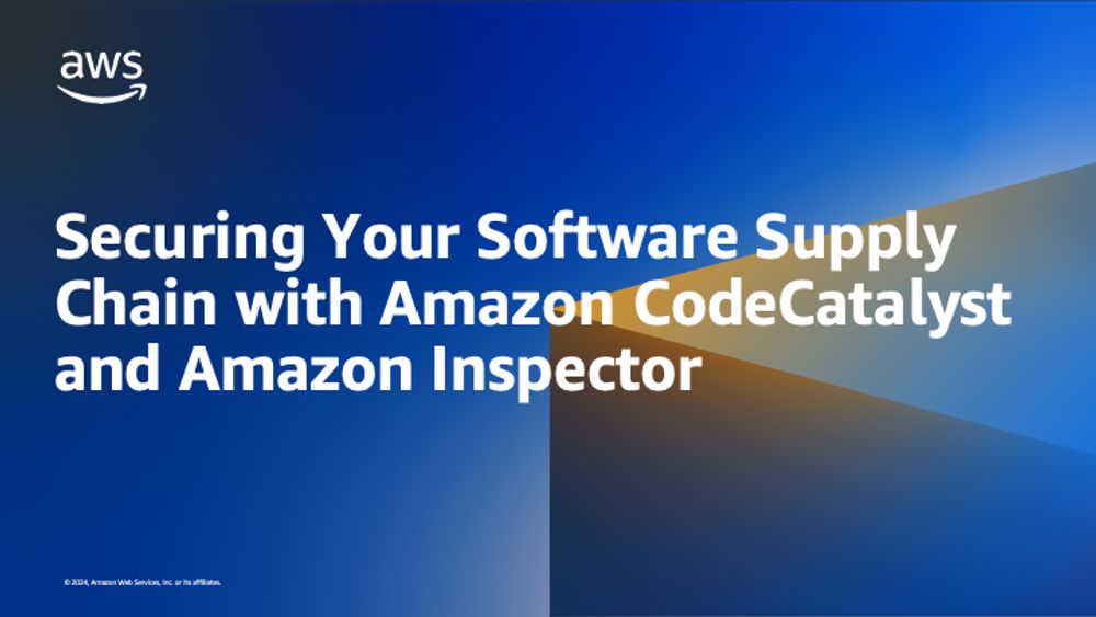 Securing Your Software Supply Chain with Amazon CodeCatalyst and Amazon Inspector | Amazon Web Services