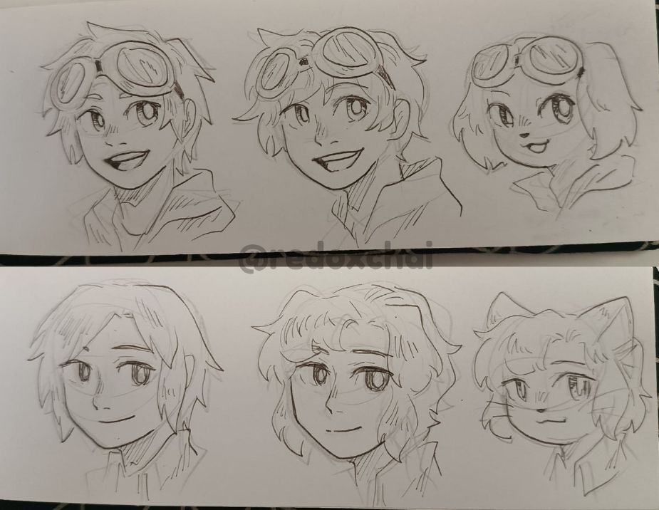 Messy fountain pen doodles on a sketchpad as described in the main tweet