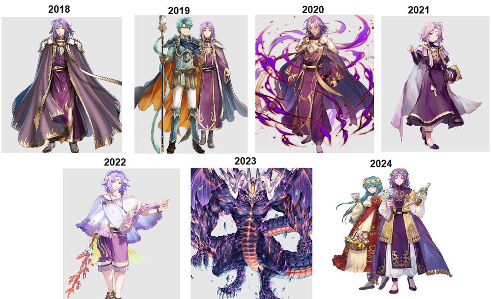 Compilation of Fire Emblem Heroes Lyon units from Reddit