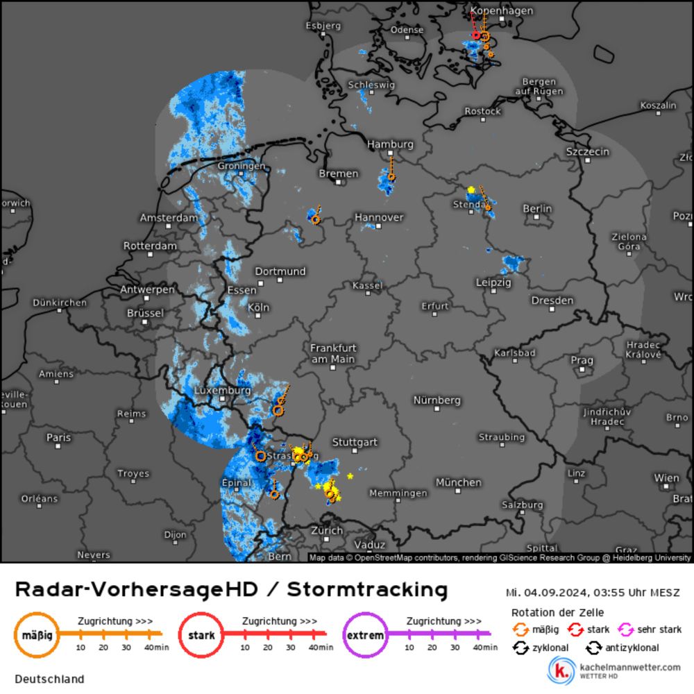 RadarHD-Stormtracking, Deutschland