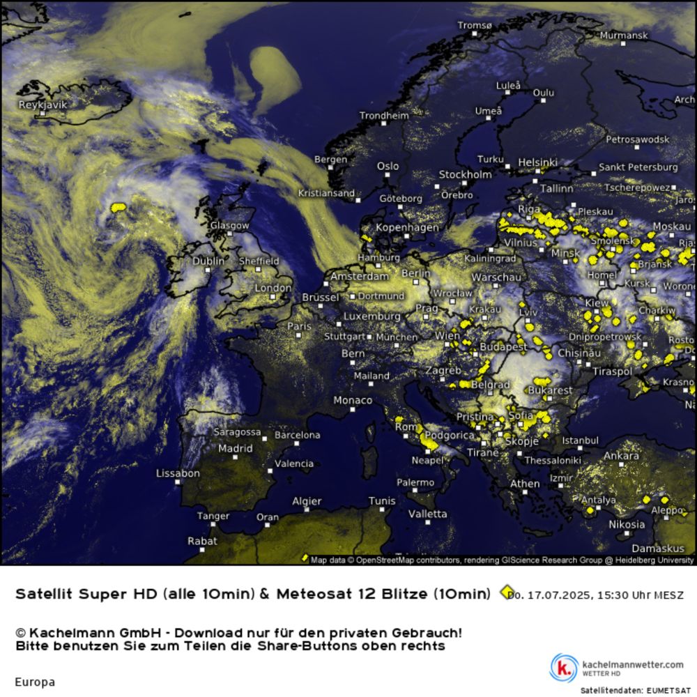 Satellit Super HD (alle 10min), Europa