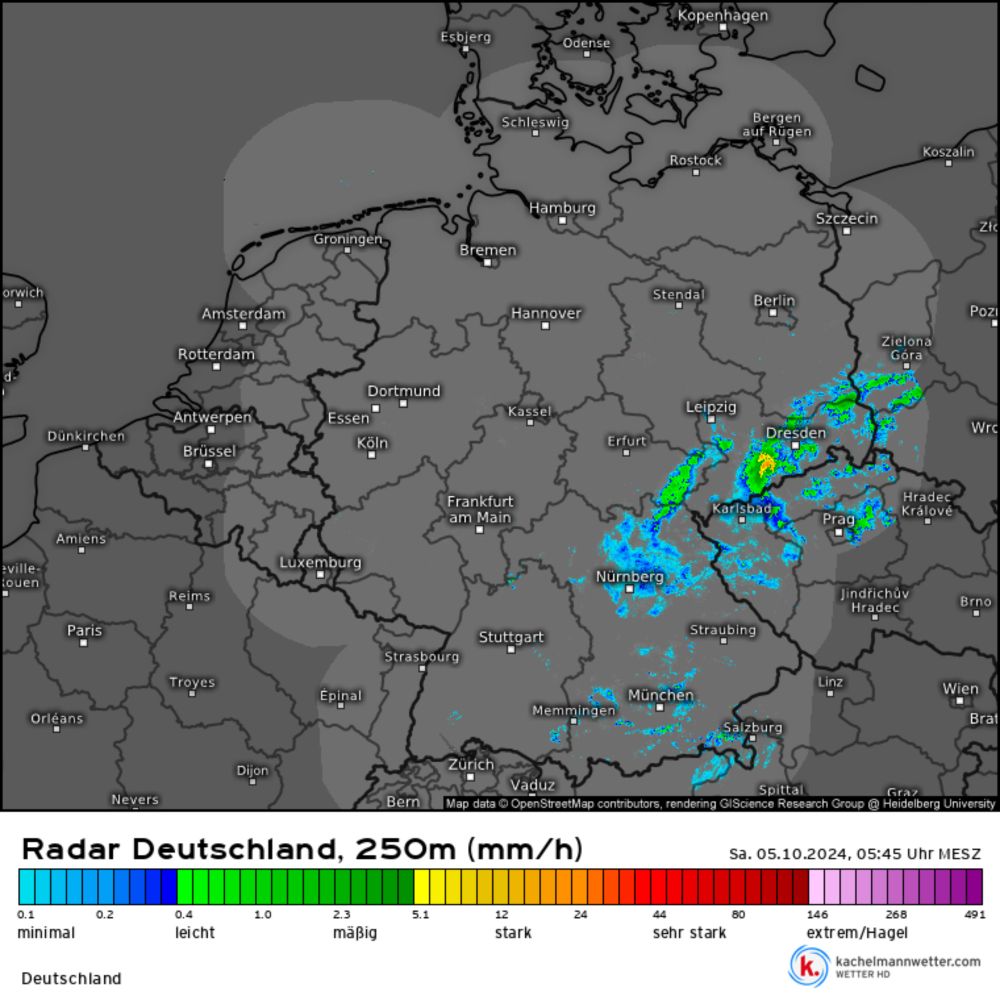 Radar HD+, Regenradar Deutschland