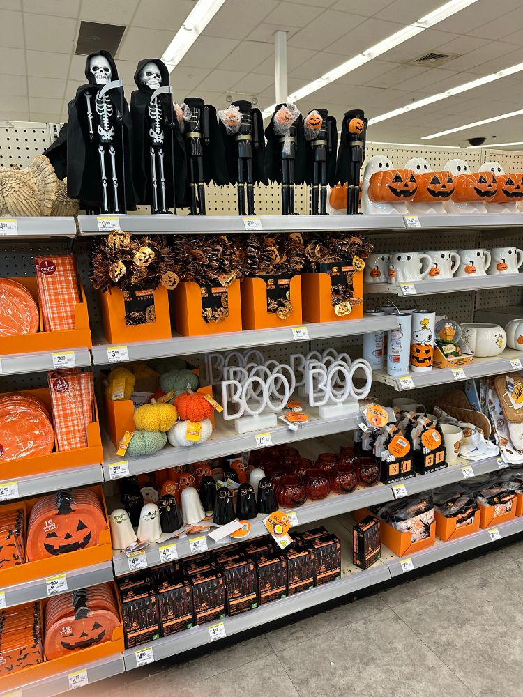 Photo of store Halloween decorations display
