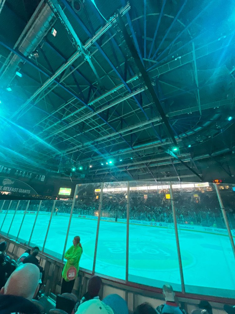 SSE arena ice on period break 2 of the giants v flames game. 