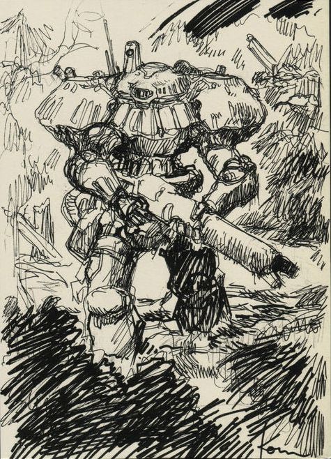 A rough sketch of a mecha.