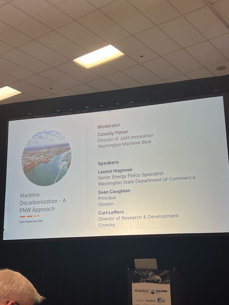A title slide for the panel “Marine Decarbonization: A PNW Approach”