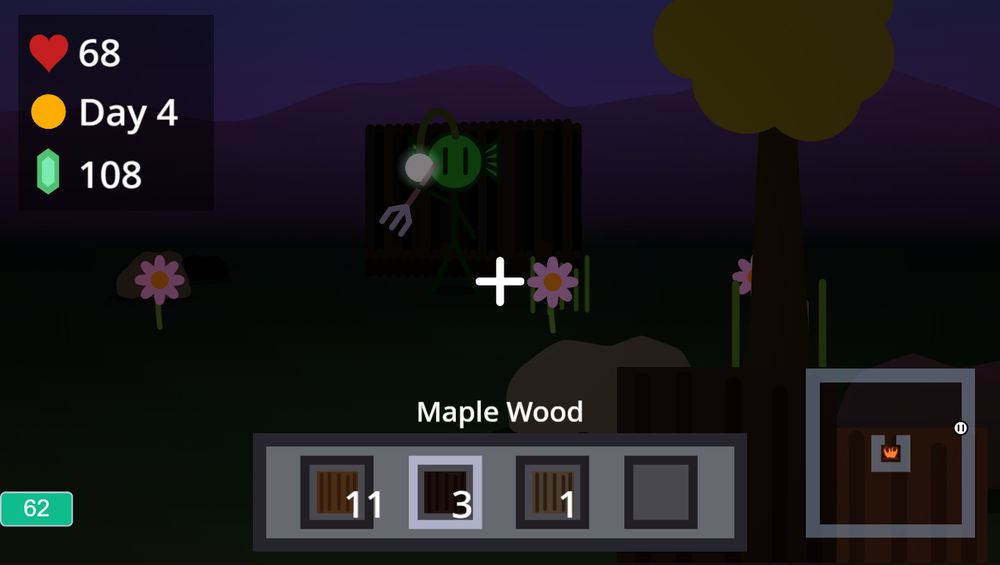 Fish-like humanoid with green skin, fin-like ears, and a lamp similar to an anglerfish, holding a trident in a forest at night, preparing to throw it at the player.