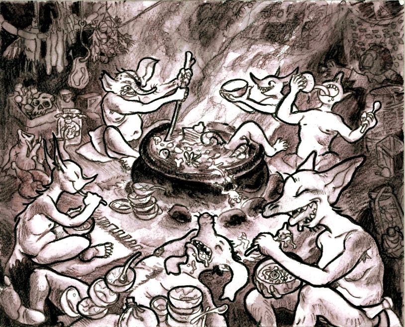 Line work completed over the scanned print! 