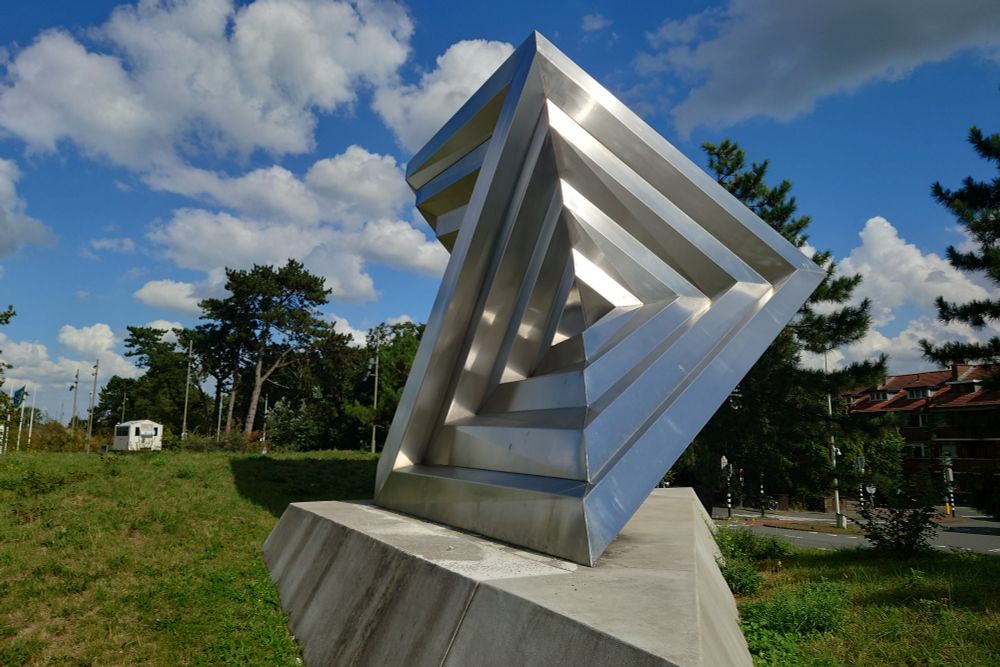 A chrome sculpture 