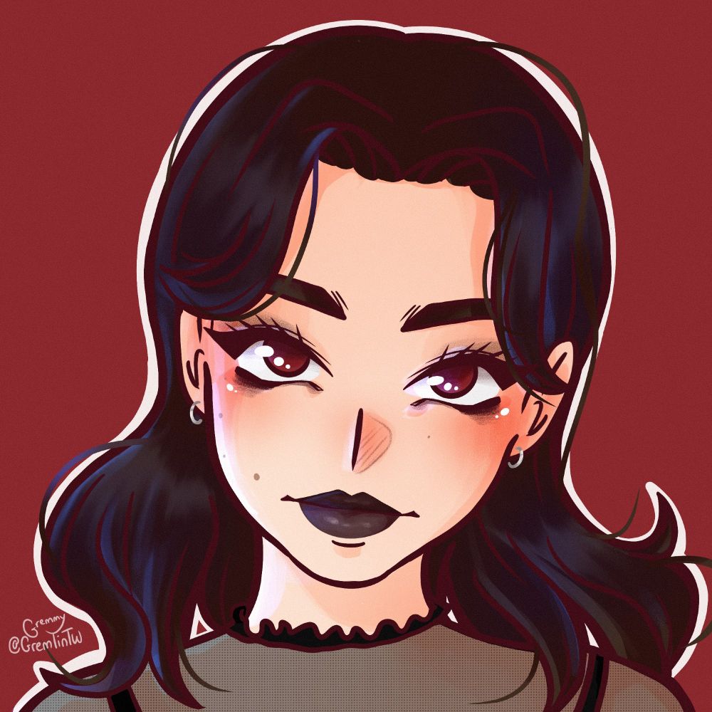 Vamp but like a way prettier way hotter version of them in a more femme presenting way. Art by Gremmy (@gremlintw.bsky.social)