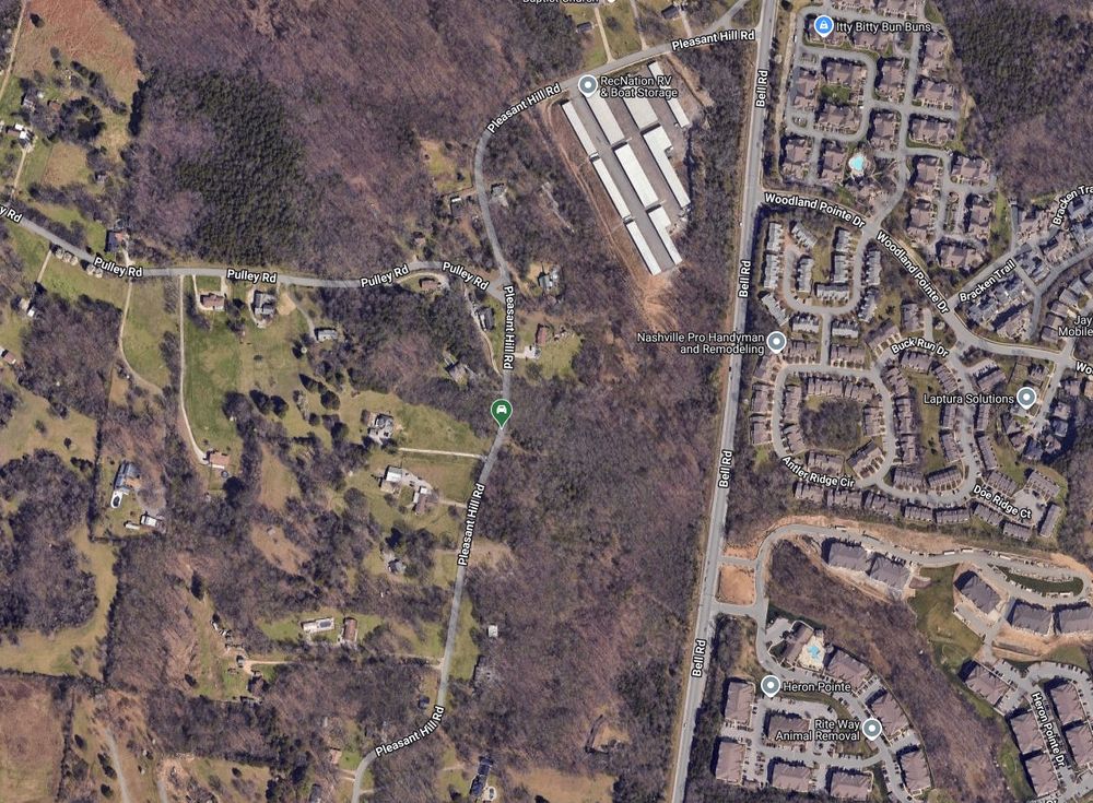 Fatal crash location on Pleasant Hill Rd. Screen capture courtesy of: https://middletncycling.com/fatal-crash-reports/