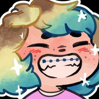 A Holly giving a big grin with braces for perverts