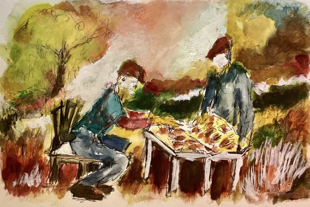 Mountain oyster shuckers in West Virginia