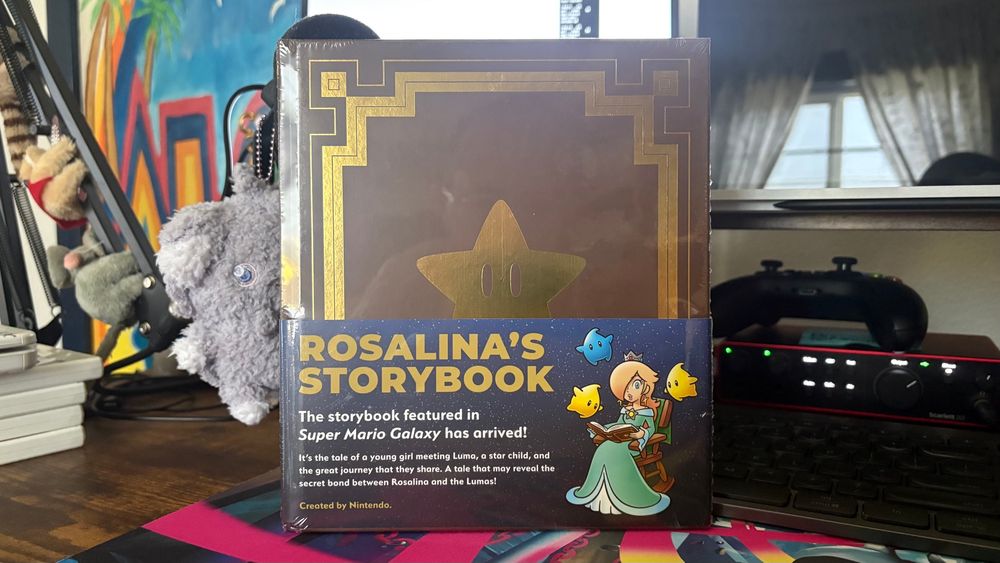 An image of Rosalina’s Storybook sitting on a desk