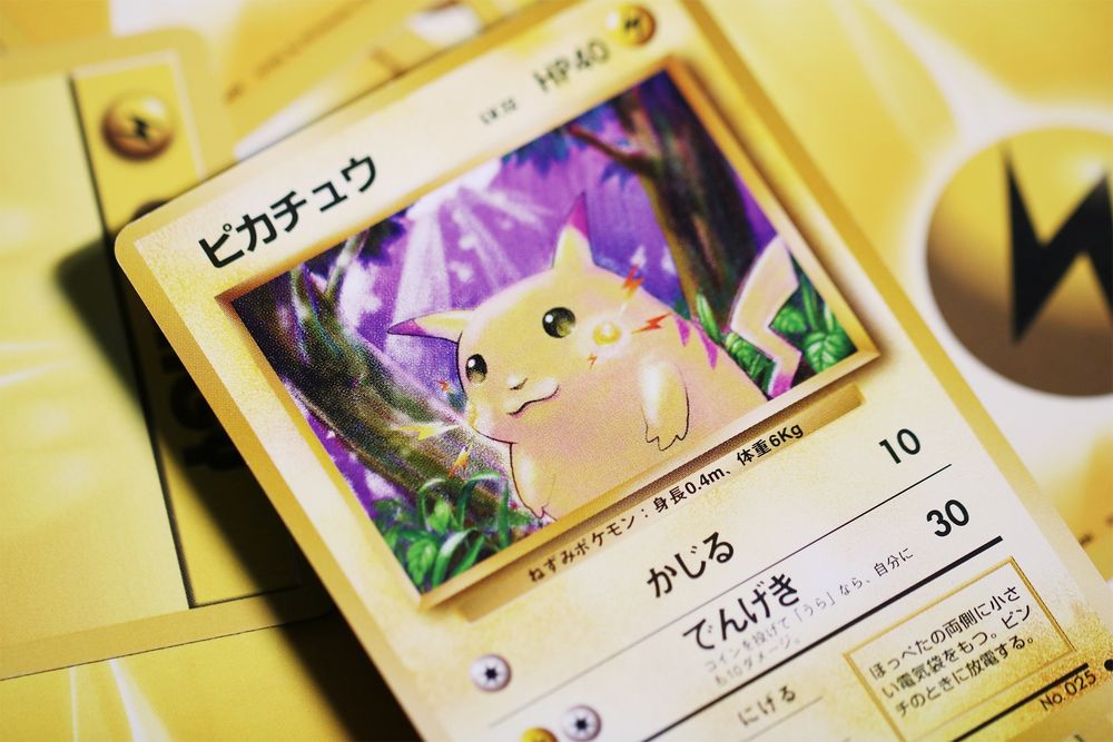 Pikachu Pokémon card from Japanese Base Set