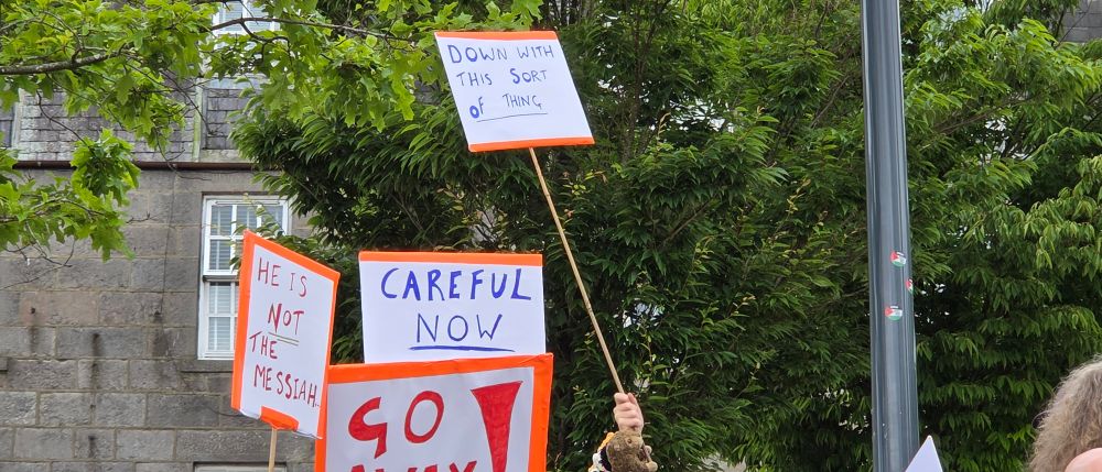 Anti-Trump protests in Aberdeen