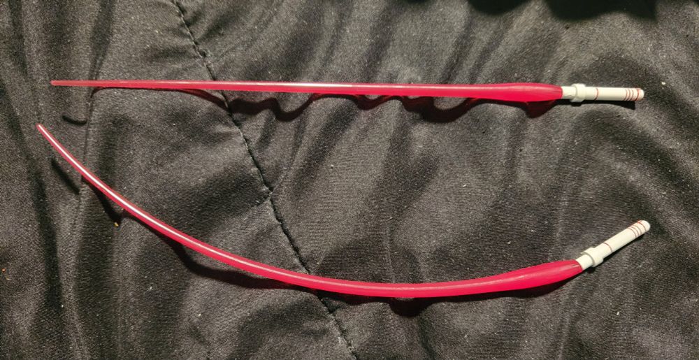 The beam sabers! I like the bendy one especially.