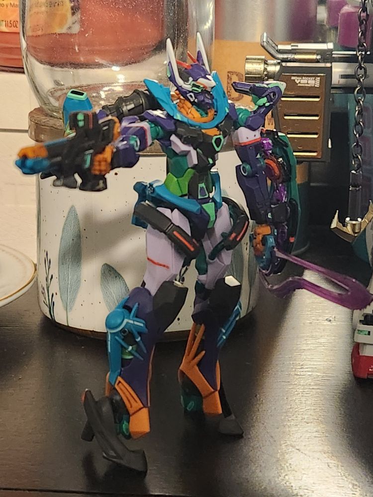 Gundam GFreD, in all his glory! I colored in a lot of details not covered by the pieces, like behind his shield. 