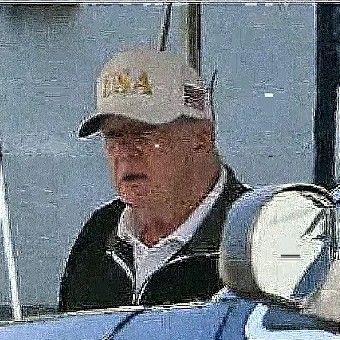 Sharpened image of an old ill man
