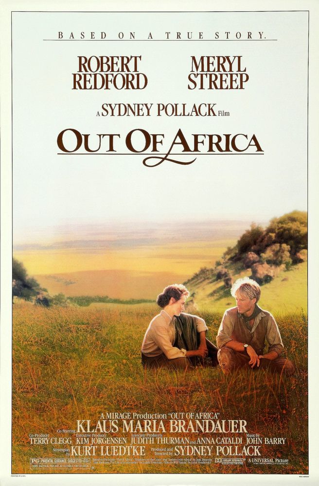 Entre Dois Amores (1985)
A aristocrata e fazendeira Karen Blixen viaja à África para juntar-se a seu marido Bror, um investidor de café. Após descobrir que Bror é infiel, Karen se apaixona pelo caçador Denys, mas percebe que ele prefere uma vida mais simples comparada com a que ela vive. Os dois permanecem juntos até o destino forçar Karen a escolher entre seu amor e seu crescimento profissional.