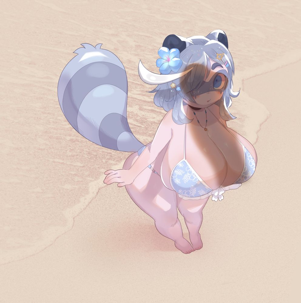 The same image but her boobs are wayyyy bigger and the shadow is a dick.
