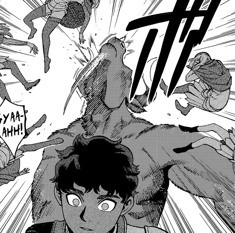 This is a cropped panel from the manga known as Dungeon Meshi or Delicious in Dungeon that includes the character Kabru. This panel is from chapter 84.