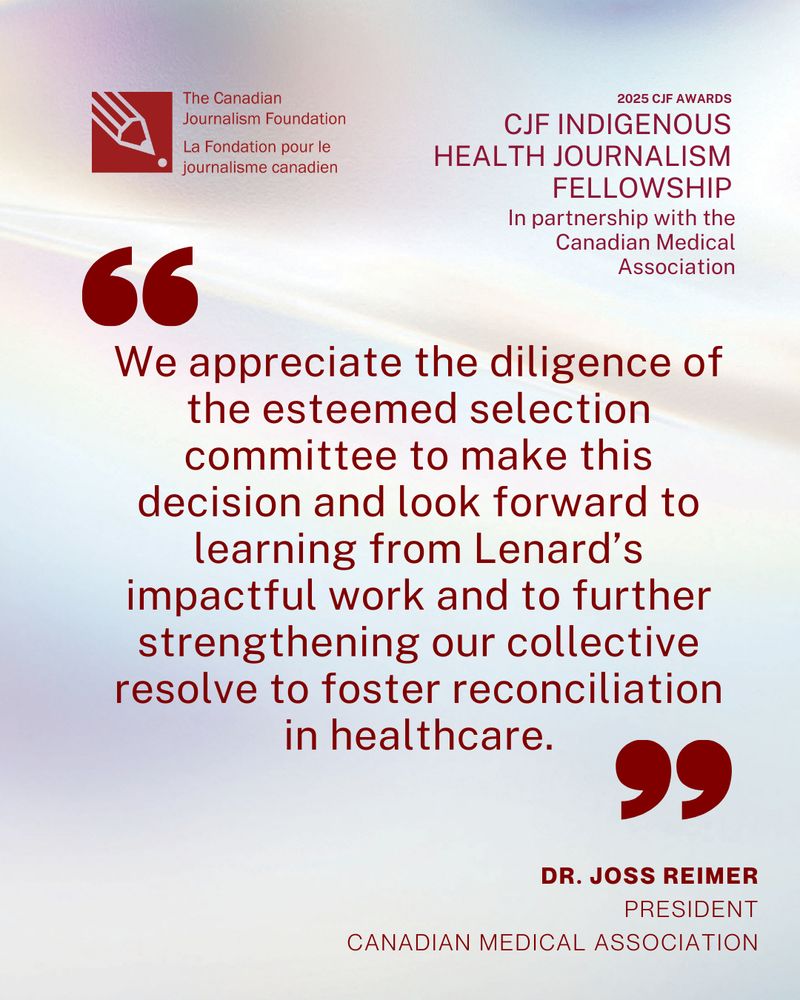 A graphic with a multi-coloured background and a quote from Canadian Medical Association President Dr. Joss Reimer