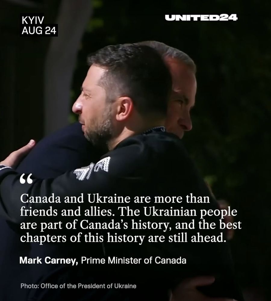 Canada and Ukraine are more than friends and allies. The Ukrainian people are part of Canada's history, and the best chapters of this history are still ahead. Mark Carney, Prime Minister of Canada