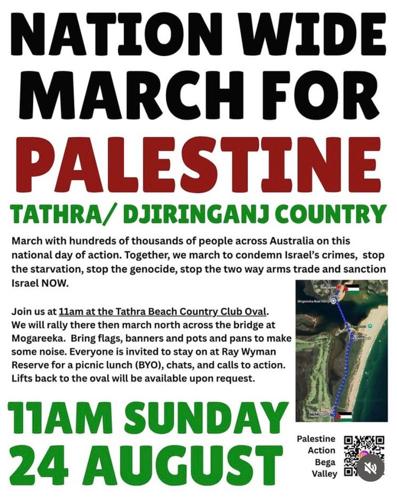 Image of a poster promoting a national day of action in support for the people of Palestine.