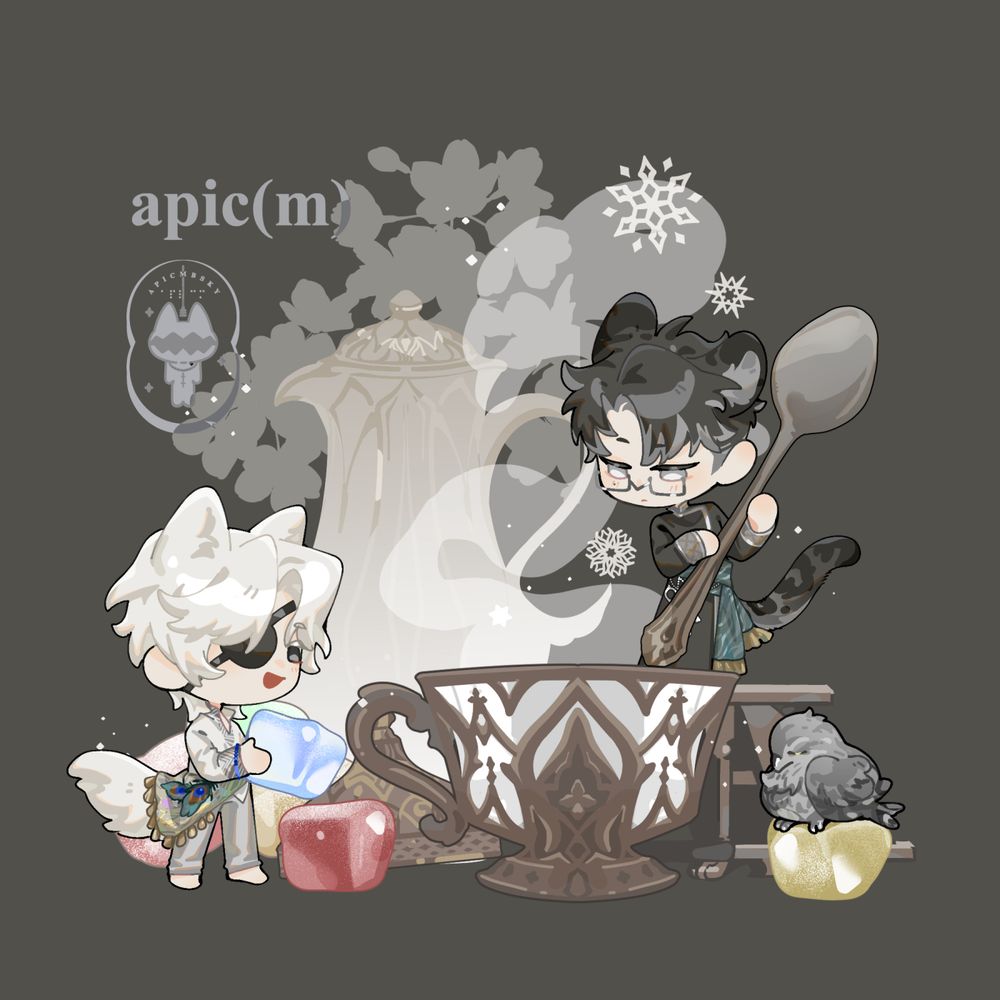 my friend's oc & my oc