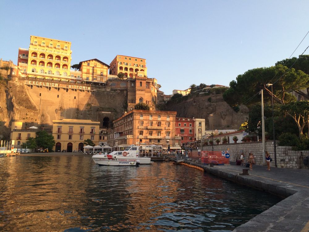 Sorrento Italy sunset from the dock.
