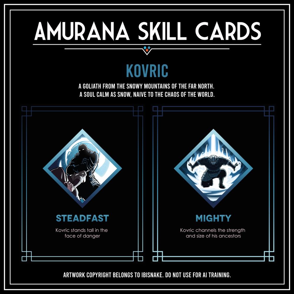 The goliath barbarian is shown towering a cloaked figure, unflinching and resolute in the first picture. In the second picture, he is shown channeling a powerful aura as he gathers ancestral strength.