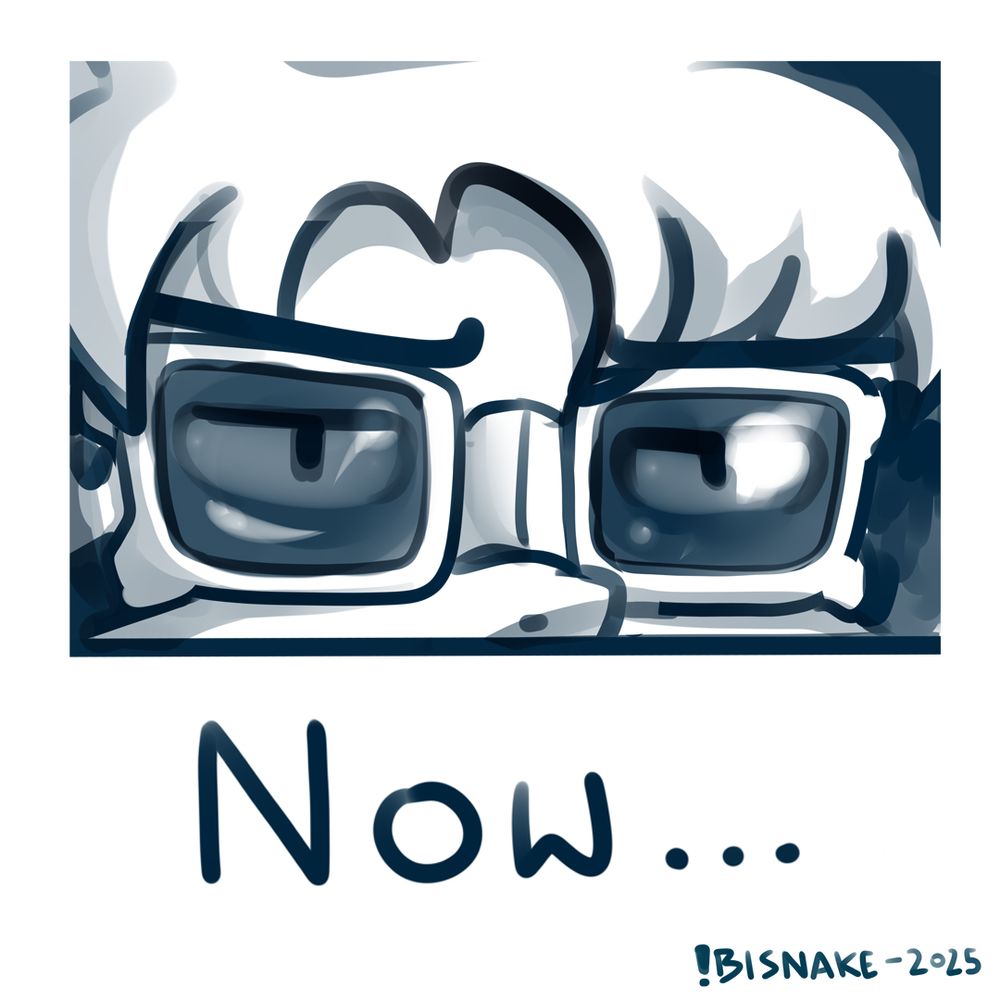 Iberto looking resolute as something glows in his goggles.