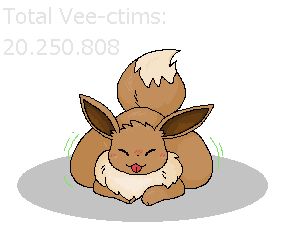 An nsfw image. eevee finished digesting his meal. Now he only looks a little round. 