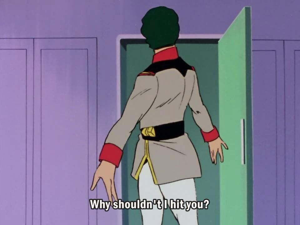 Bright is turned around with his arms posed outwards.
